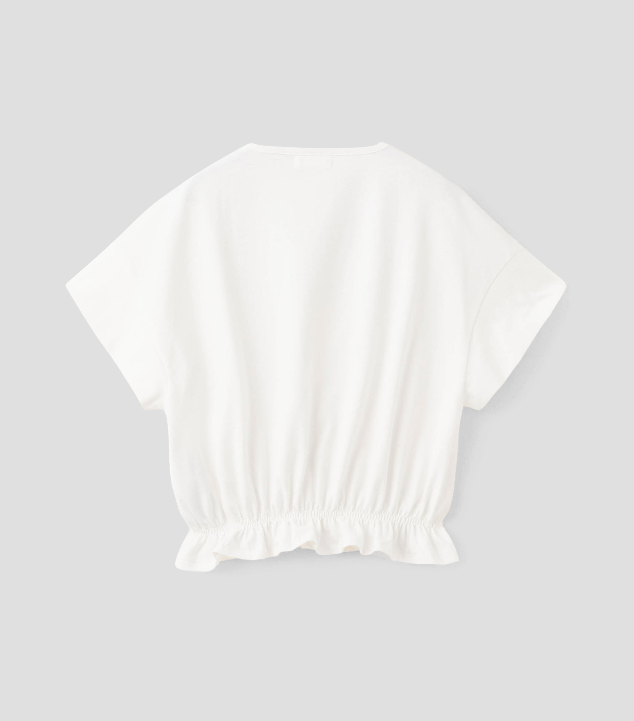 Playera cuello redondo manga corta lisa Niña